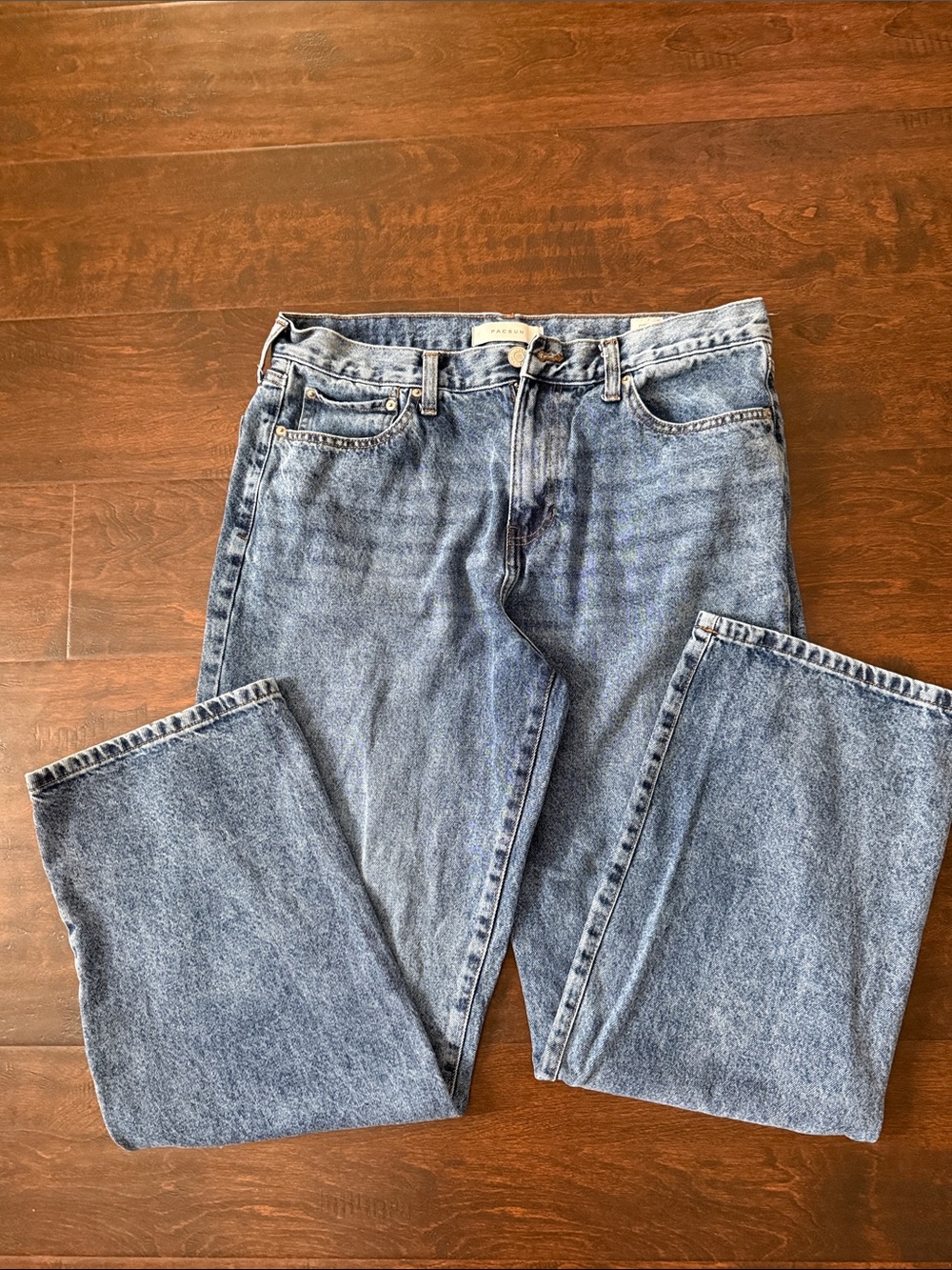 Pacific Sunwear Men's Classic Light Blue Straight Jeans